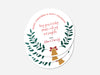 Personalised Round Christmas Sticker Labels, party label, surprise party, holiday sticker