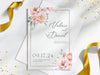 Personalised Floral Wedding Invitations with Envelopes