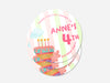 Personalised Round Birthday Sticker Labels, party label, surprise party, birthday label, kids sticker