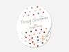 Personalised Round Christmas Sticker Labels, party label, surprise party, holiday sticker