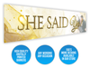 Personalised She Said Yes Banner