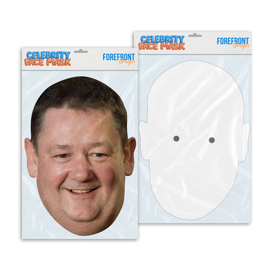 Personalised funny Celebrity face mask Johnny Vegas ready to wear,  fun party gifts unique for fans, novelty face mask