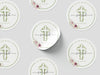 Personalised Round Baptism Sticker Labels, Christening sticker, custom sticker
