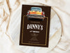 Personalised Retro Vintage Car Birthday Party Invitations with Envelopes