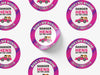 Personalised Round Hen Party Sticker Labels, party label, surprise party, custom sticker