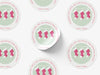 Personalised Round Christmas Sticker Labels, party label, surprise party, holiday sticker