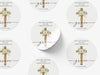 Personalised Round Baptism Sticker Labels, Christening sticker, custom sticker