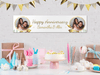 Personalised Anniversary Dual Photo Banner