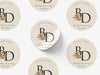 Personalised Round Wedding Sticker Labels, Party bag, logo stickers