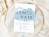 Personalised Watercolor Wedding Invitations with Envelopes