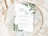 Personalised Sage Leaves Wedding Invitations with Envelopes