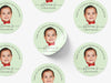 Personalised Round Baptism Photo Sticker Labels, Christening sticker, custom sticker