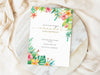 Personalised Botanical Floral Birthday Party Invitations with Envelopes