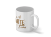 Personalised 'a latte good vibes' mug