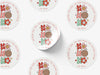 Personalised Round Christmas Sticker Labels, party label, surprise party, holiday sticker