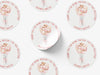 Personalised Round Baptism Sticker Labels, Christening sticker, custom sticker