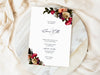 Personalised Floral Wedding Invitations with Envelopes