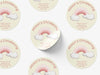 Personalised Round Baptism Sticker Labels, Christening sticker, custom sticker