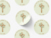 Personalised Round Baptism Sticker Labels, Christening sticker, custom sticker