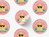 Personalised Round Teacher Sticker Labels, student sticker, school sticker