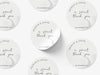 Personalised Round Wedding Sticker Labels, Party bag, logo stickers