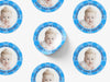 Personalised Round Baptism Photo Sticker Labels, Christening sticker, custom sticker