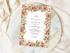 Personalised Rustic Floral Wedding Invitations with Envelopes