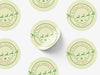 Personalised Round Christmas Sticker Labels, party label, surprise party, holiday sticker