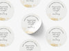 Personalised Round Christmas Sticker Labels, party label, surprise party, holiday sticker