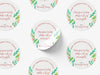 Personalised Round Christmas Sticker Labels, party label, surprise party, holiday sticker