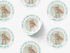 Personalised Round Baptism Photo Sticker Labels, Christening sticker, custom sticker
