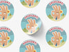 Personalised Round Teacher Sticker Labels, student sticker, school sticker
