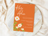 Personalised Floral Wedding Invitations with Envelopes