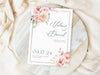 Personalised Floral Wedding Invitations with Envelopes