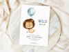 Personalised Animal Lion Kids Birthday Party Invitations with Envelopes