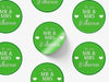 Personalised Round Wedding Sticker Labels, Party bag, logo stickers