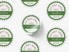 Personalised Round Christmas Sticker Labels, party label, surprise party, holiday sticker