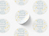 Personalised Round Baptism Sticker Labels, Christening sticker, custom sticker
