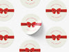 Personalised Round Christmas Sticker Labels, party label, surprise party, holiday sticker
