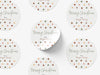 Personalised Round Christmas Sticker Labels, party label, surprise party, holiday sticker