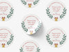 Personalised Round Christmas Sticker Labels, party label, surprise party, holiday sticker