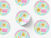 Personalised Round Teacher Sticker Labels, student sticker, school sticker