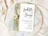 Personalised Floral Wedding Invitations with Envelopes