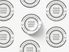 Personalised Round Sticker Custom Photo Labels, Party bag, birthday, wedding, baptism, custom logo