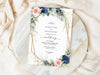 Personalised Floral Wedding Invitations with Envelopes