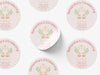 Personalised Round Baptism Sticker Labels, Christening sticker, custom sticker
