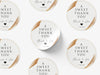 Personalised Round Wedding Sticker Labels, Party bag, logo stickers