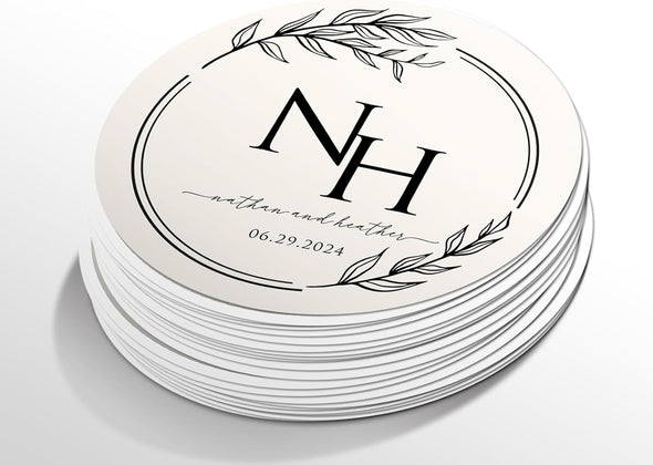 Personalised Round Sticker Labels, Party bag, birthdays, weddings, logo stickers