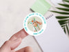 Personalised Round Baptism Photo Sticker Labels, Christening sticker, custom sticker