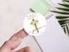 Personalised Round Baptism Sticker Labels, Christening sticker, custom sticker